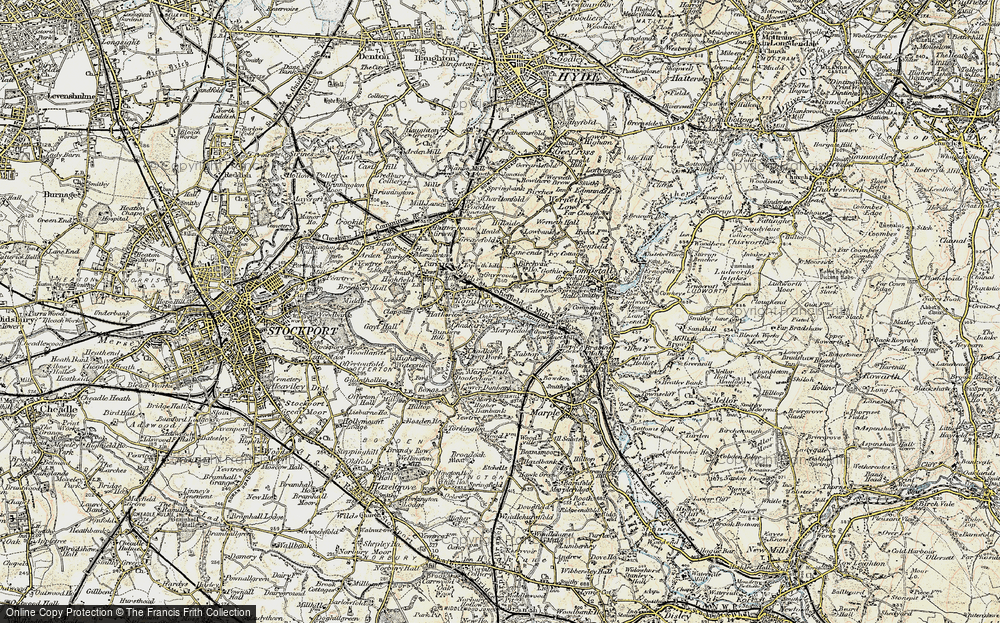 Old Map of Romiley, 1903 in 1903