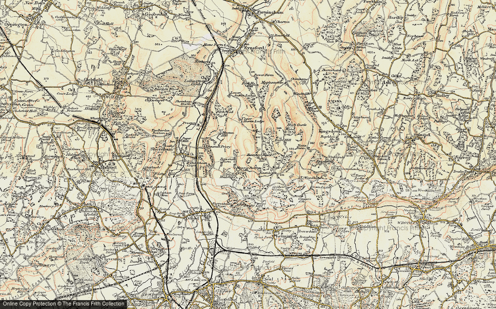 Old Map of Historic Map covering Magpie Bottom in 1897-1898