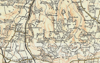 Old map of Romney Street in 1897-1898