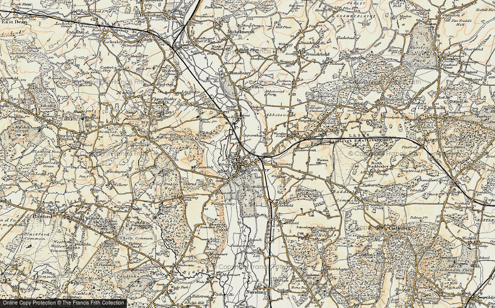 Old Map of Romsey, 1897-1909 in 1897-1909