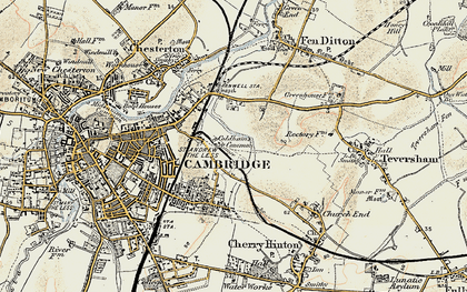 Old map of Romsey Town in 1899-1901