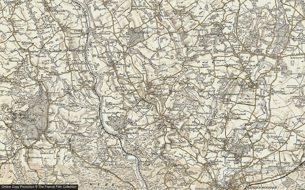 Old Map of Romsley, 1901-1902 in 1901-1902