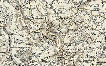 Old map of Romsley in 1901-1902