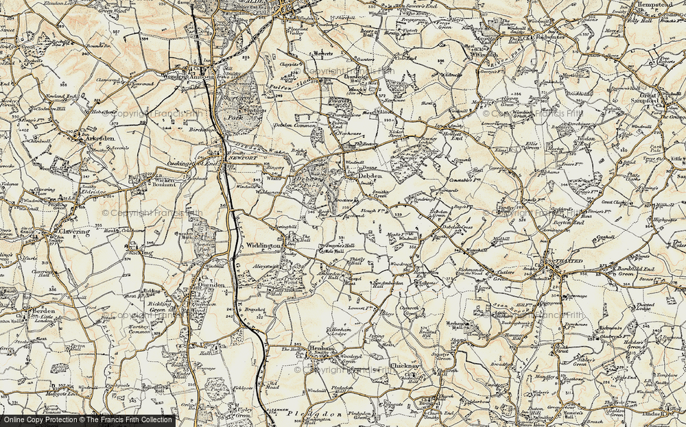 Old Map of Rook End, 1898-1899 in 1898-1899