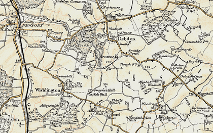 Old map of Rook End in 1898-1899