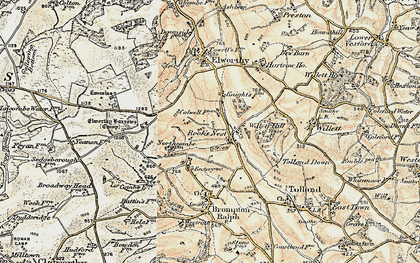 Old map of Rook's Nest in 1898-1900
