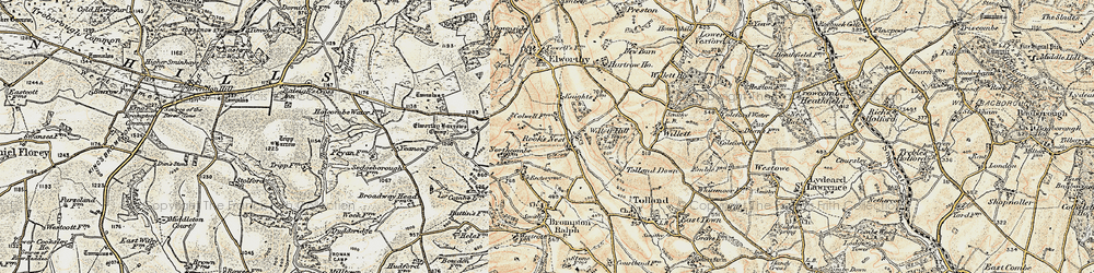 Old map of Rook's Nest in 1898-1900