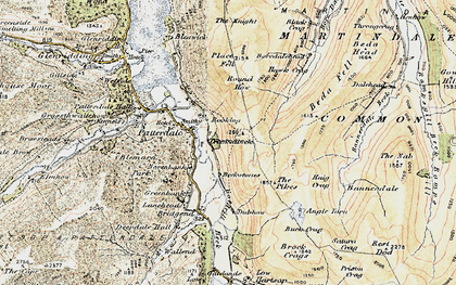 Old map of Bannerdale Beck in 1901-1904
