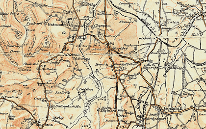 Old map of Bohemia Corner in 1899