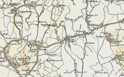Old map of Rooks Bridge in 1899-1900