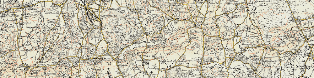 Old map of Rooks Hill in 1897-1898