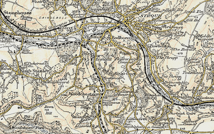 Old map of Rooksmoor in 1898-1900