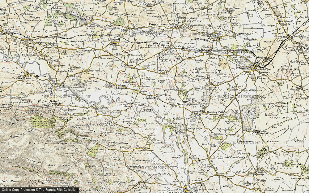 Old Map of Rookwith, 1904 in 1904