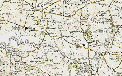 Old map of Rookwith in 1904