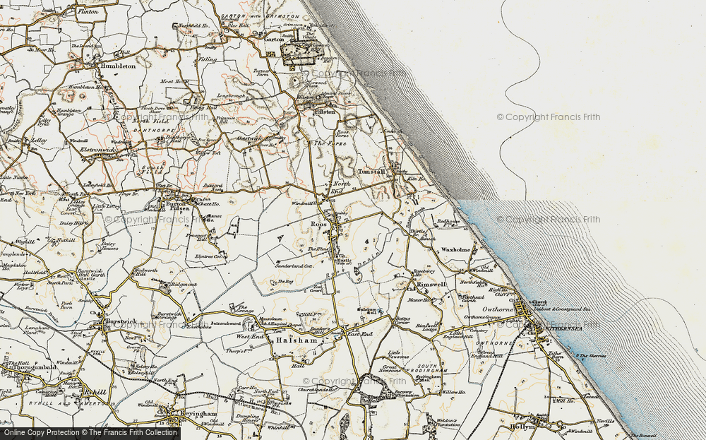 Old Map of Roos, 1903-1908 in 1903-1908