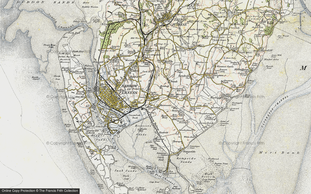 Old Map of Roose, 1903-1904 in 1903-1904