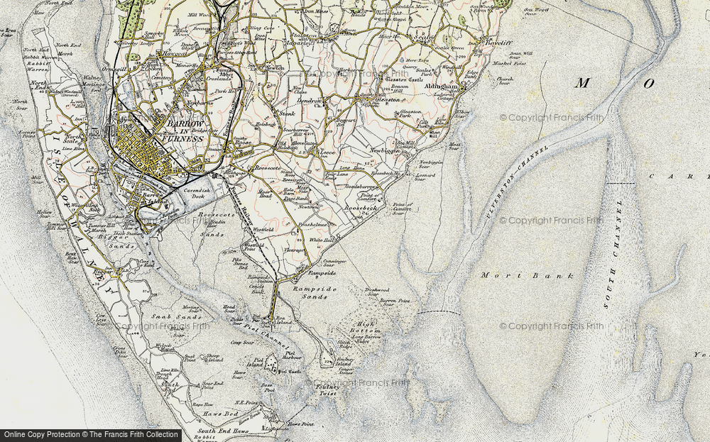 Old Map of Roosebeck, 1903-1904 in 1903-1904