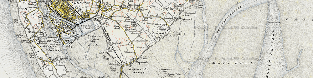 Old map of Roosebeck in 1903-1904