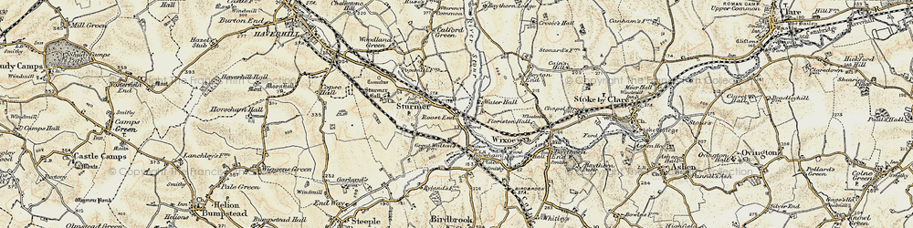 Old map of Roost End in 1898-1901