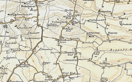 Old map of Blacklands in 1898-1901