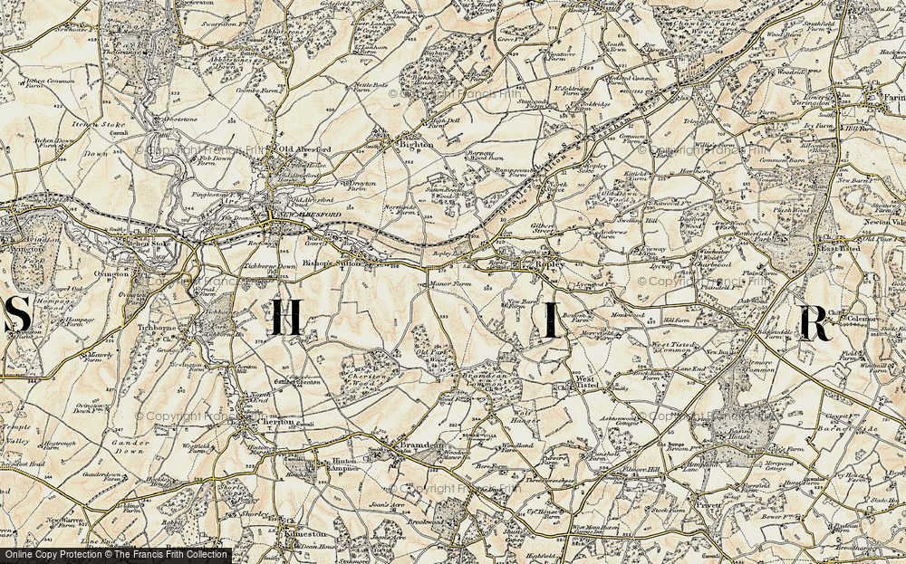 Old Map of Ropley Dean, 1897-1900 in 1897-1900