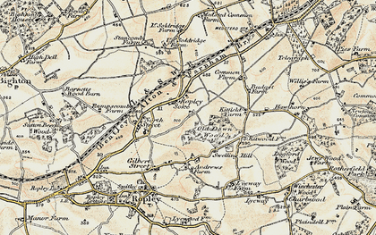 Old map of Ropley Soke in 1897-1900