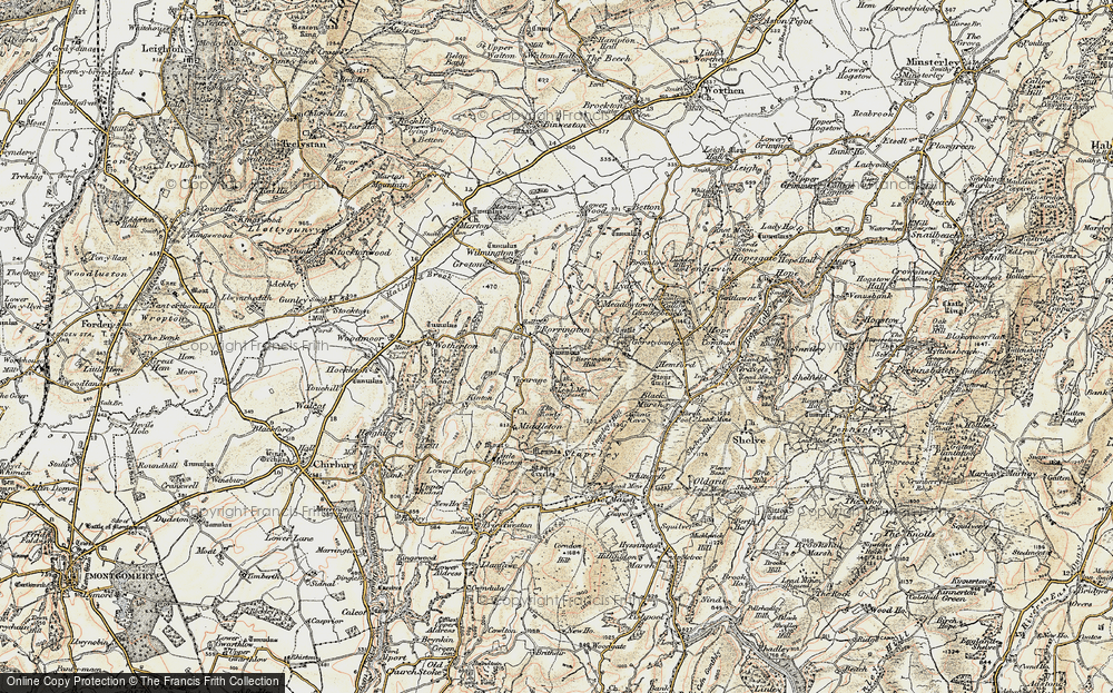 Old Map of Rorrington, 1902-1903 in 1902-1903