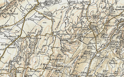 Old map of Rorrington in 1902-1903