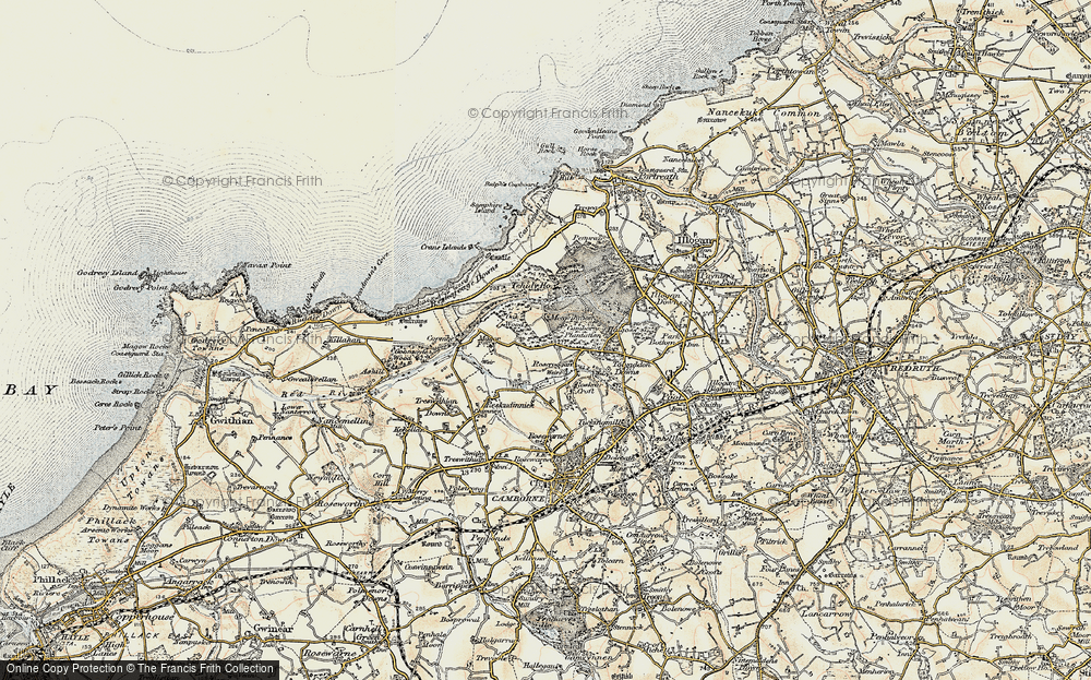 Old Map of Roscroggan, 1900 in 1900