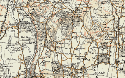 Old map of Rose Hill in 1897-1909