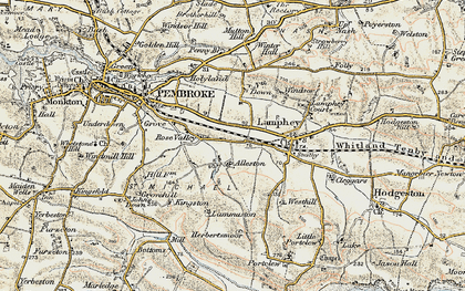 Old map of Alleston in 1901-1912