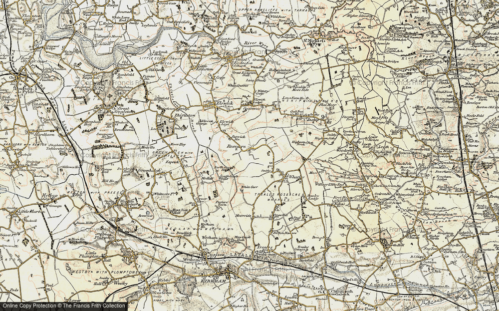 Old Map of Roseacre, 1903-1904 in 1903-1904