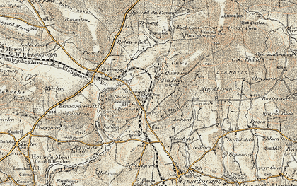 Old map of Rosebush in 1901-1912