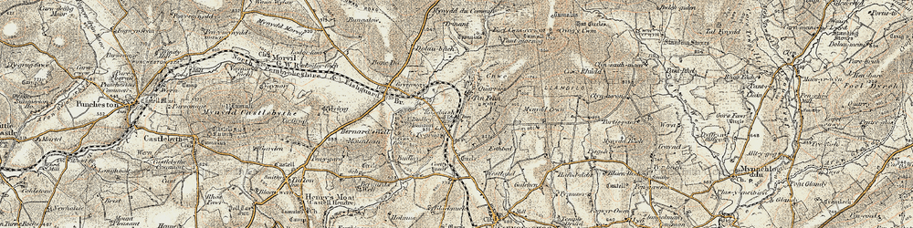 Old map of Rosebush in 1901-1912