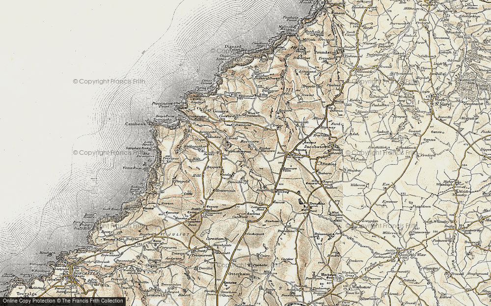 Old Map of Rosecare, 1900 in 1900