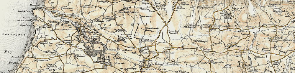 Old map of Rosedinnick in 1900