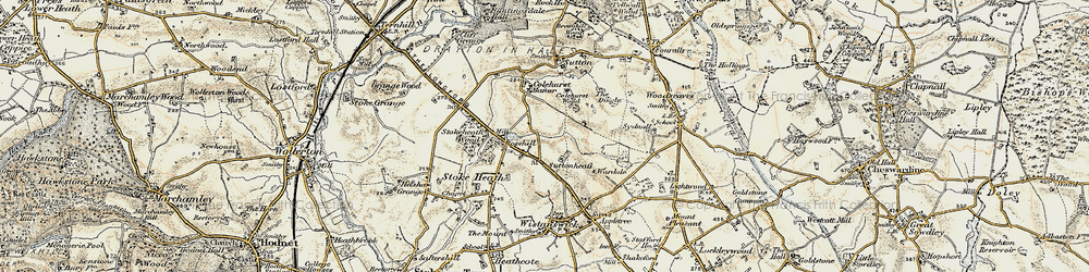 Old map of Rosehill in 1902