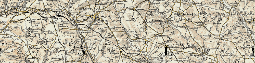 Old map of Trethawle Fm in 1900