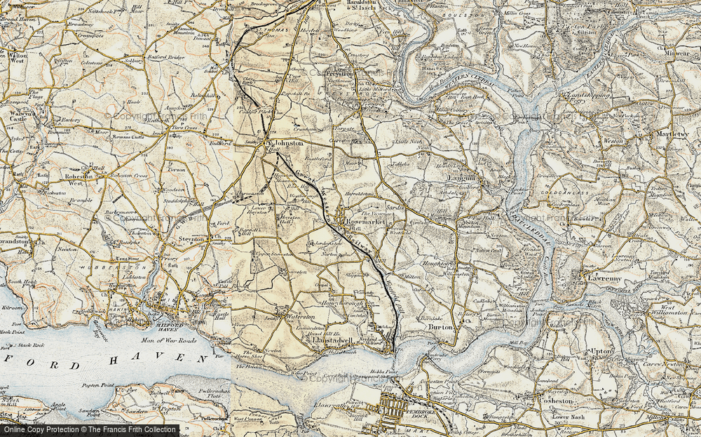 Old Map of Rosemarket, 1901-1912 in 1901-1912