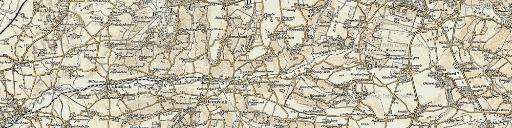 Old map of Rosemary Lane in 1898-1900