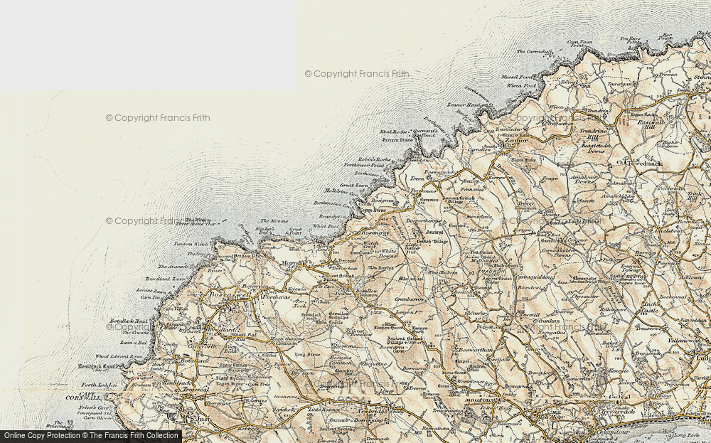 Old Map of Rosemergy, 1900 in 1900