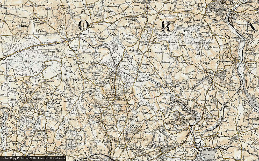 Old Map of Rosevean, 1900 in 1900