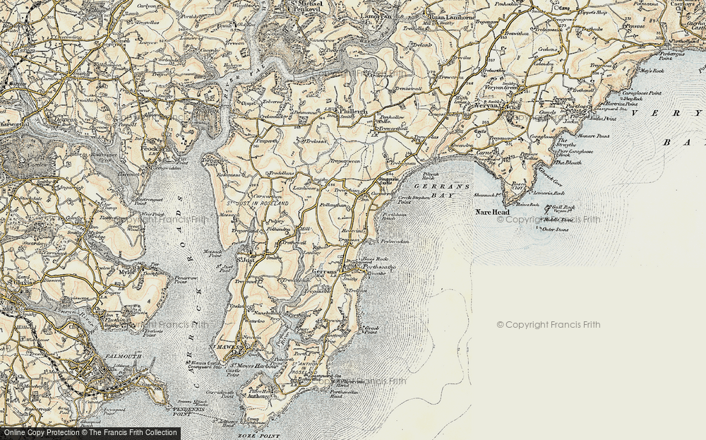 Old Map of Rosevine, 1900 in 1900