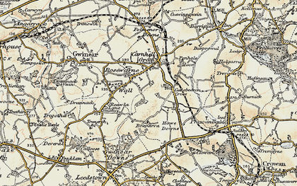 Old map of Rosewarne in 1900