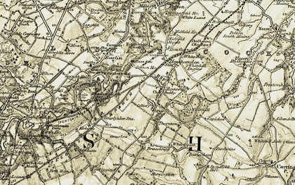 Old map of whitehill ho in 1903-1904