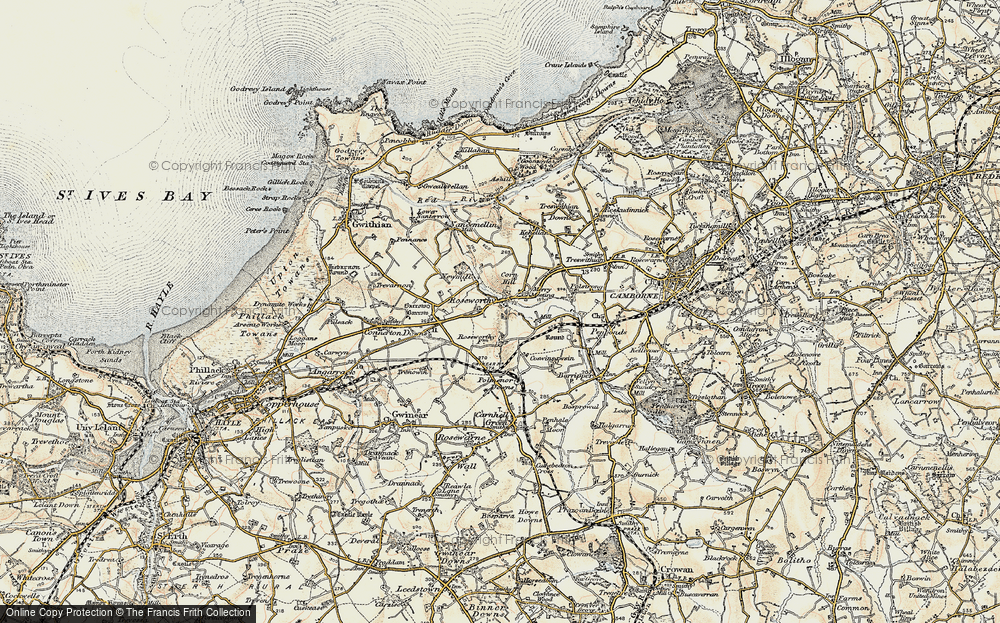 Old Map of Roseworthy, 1900 in 1900