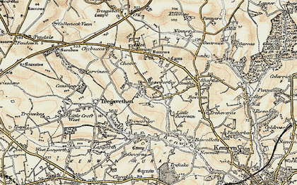 Old map of Roseworthy in 1900
