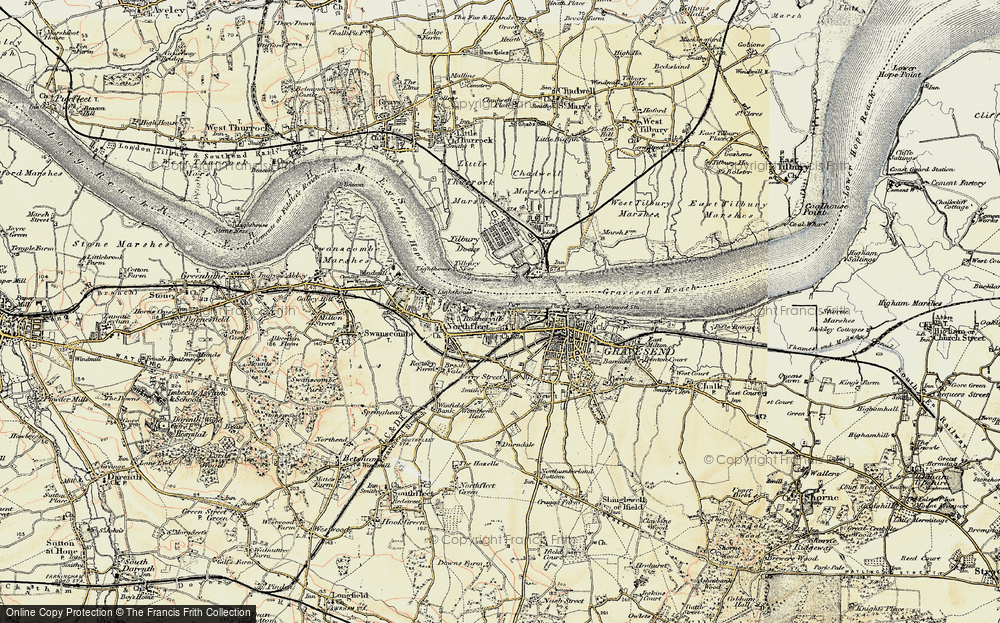 Old Map of Rosherville, 1897-1898 in 1897-1898