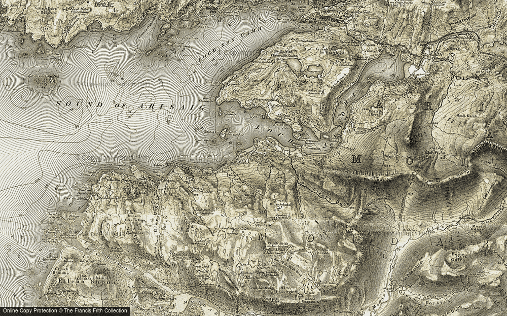 Old Map of Roshven, 1908 in 1908