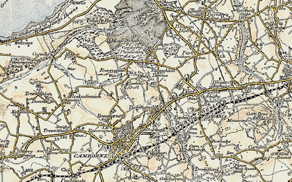 Old map of Roskear Croft in 1900